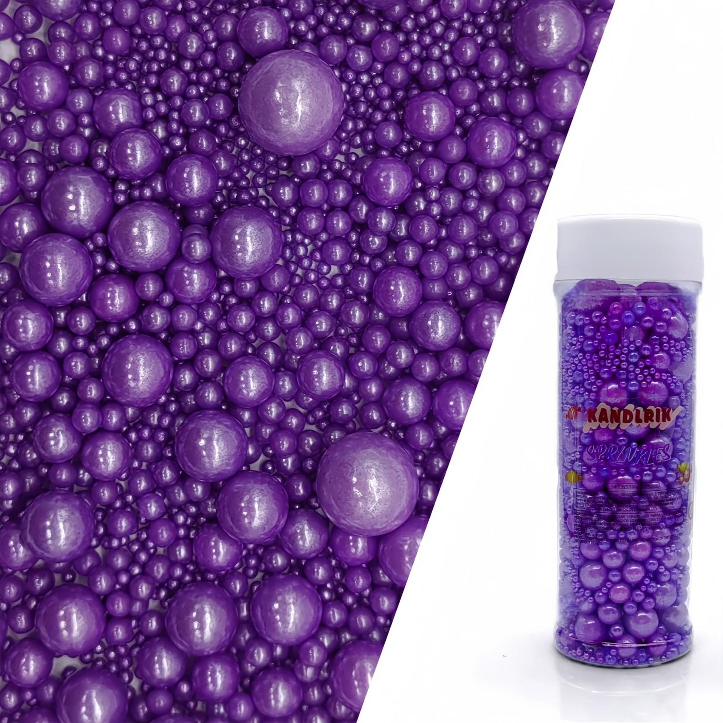 Edible Purple Sugar Pearls Sprinkles Candy Mix Size Pearls Cake Decorations Cupcake Toppers Decorating Perfect for Wedding Party