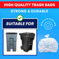 Veska 95 Gallon Clear Trash Bags - Extra Large Garbage Bags with Ties, 25 Count, Ideal for Recycling and Heavy-Duty Use