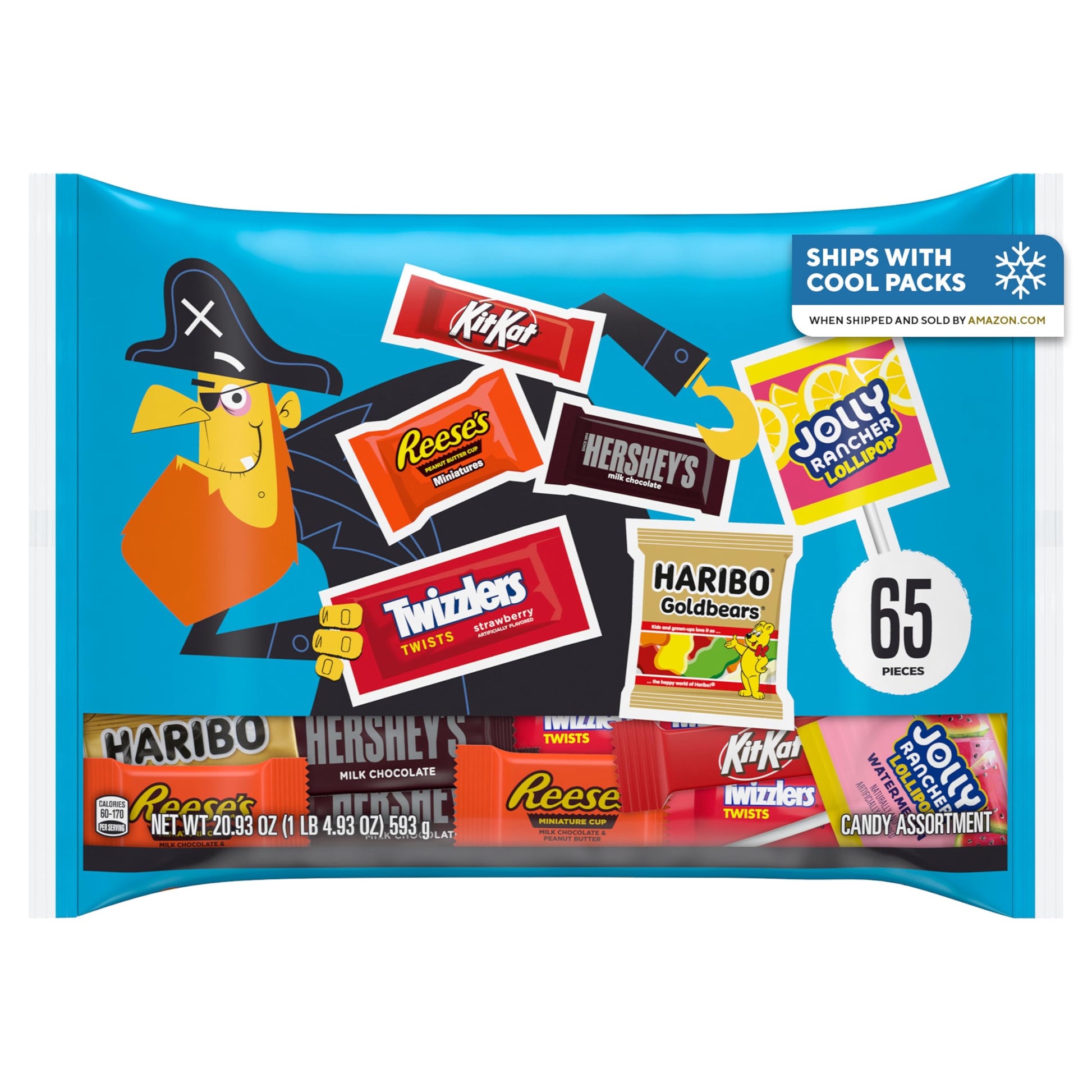 HERSHEYS Miniatures Assorted Flavored Halloween Candy Bag, 75 Pieces, 23.36 oz, Model 10034000945341