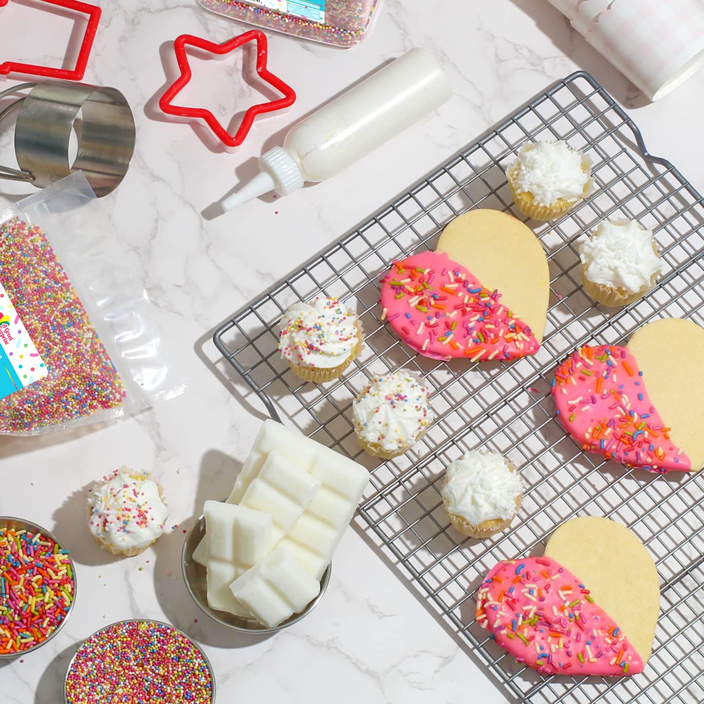 Bulk Sprinkles Dye Free - 6 Pounds - All Natural Sprinkles - Rainbow Sprinkle Mix - Bulk Jimmies, Topping For Cakes, Cookies, Ice-Cream