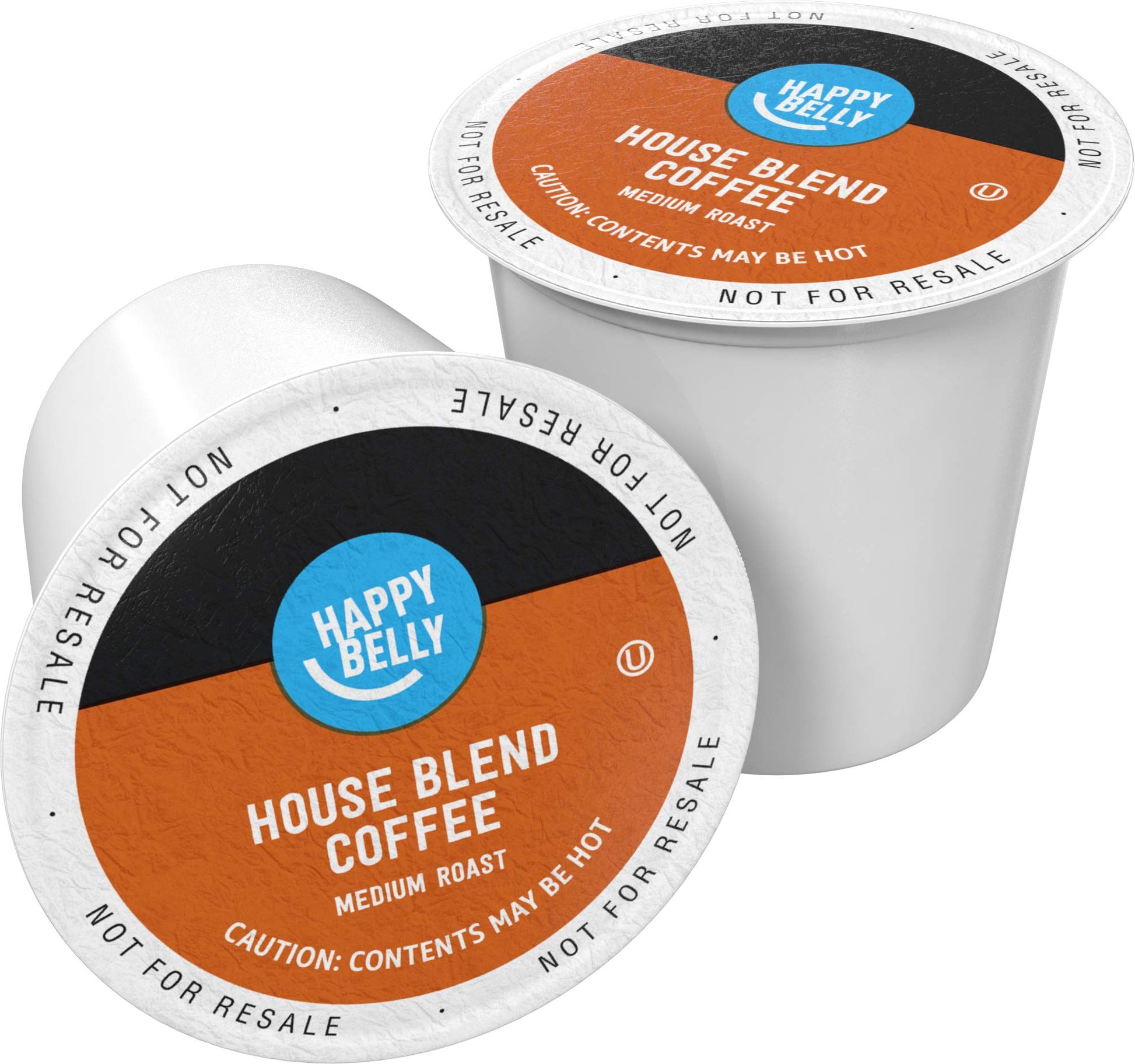 Happy Belly Medium-Dark Roast Coffee Pods, House Blend, 100 Count, Compatible with Keurig 2.0 K-Cup Brewers