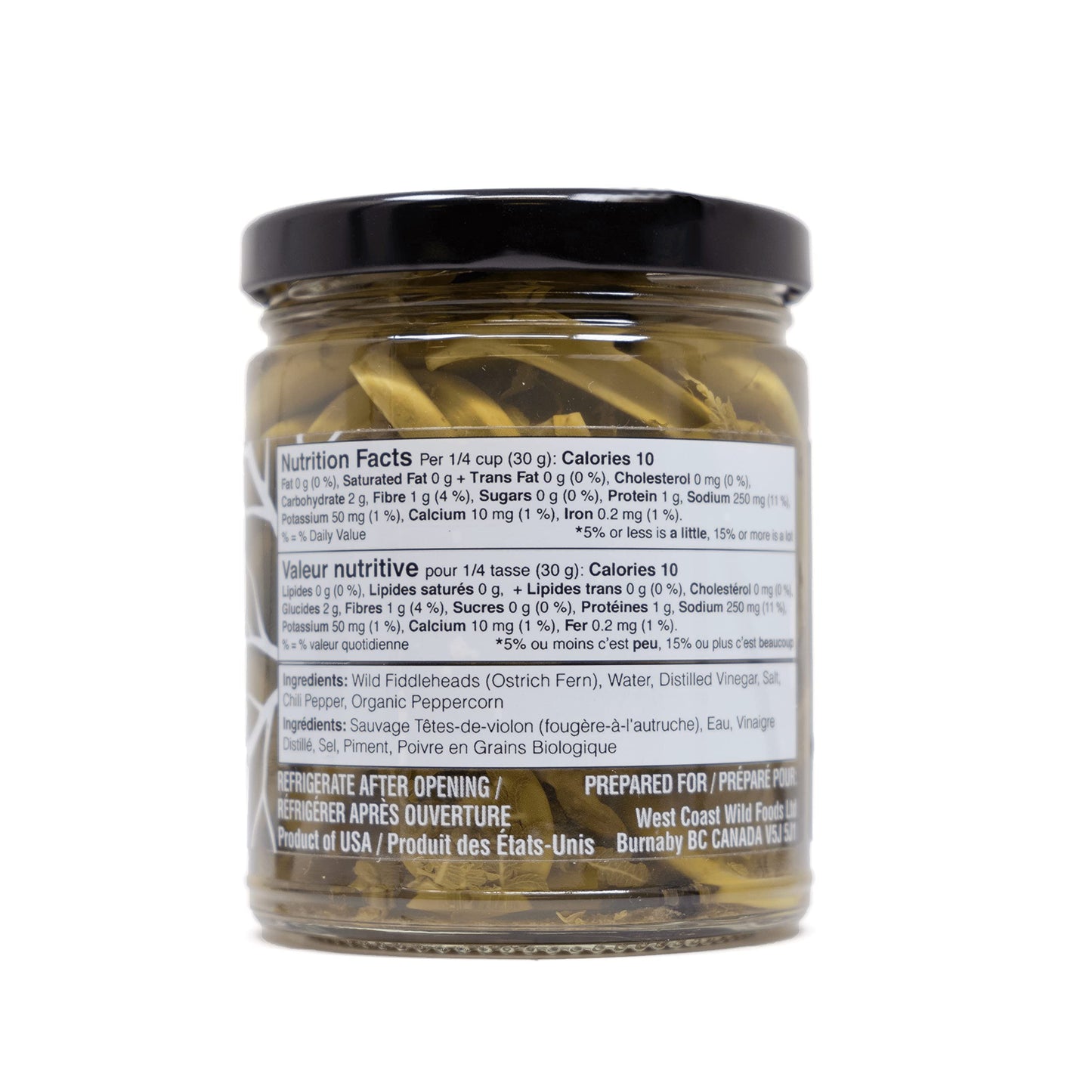 Wild Pickled Fiddleheads (Hot | 250ml - 8oz) | Local | West Coast Wild Foods
