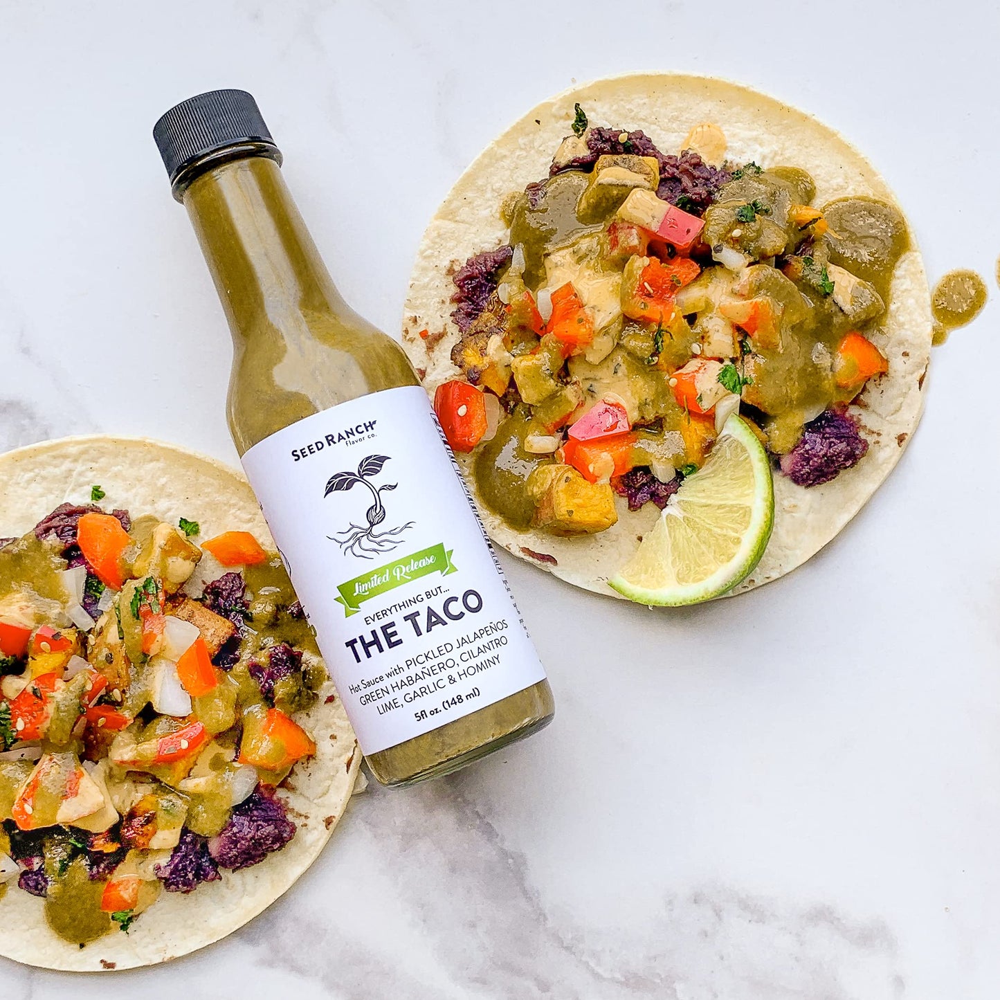Seed Ranch Gourmet Everything But The Taco Hot Sauce, Medium Heat Taco Sauce - Vegan, Non-Gmo Taco Seasoning, No Preservatives O