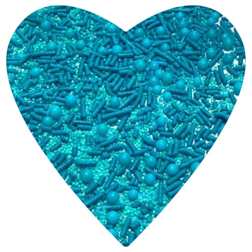 COOL MOM SPRINKLES Turquoise Sprinkles (4 oz.) - Tropical Beach Summer Themed Sprinkles for Decorating Ocean Cakes, Cupcakes, Co