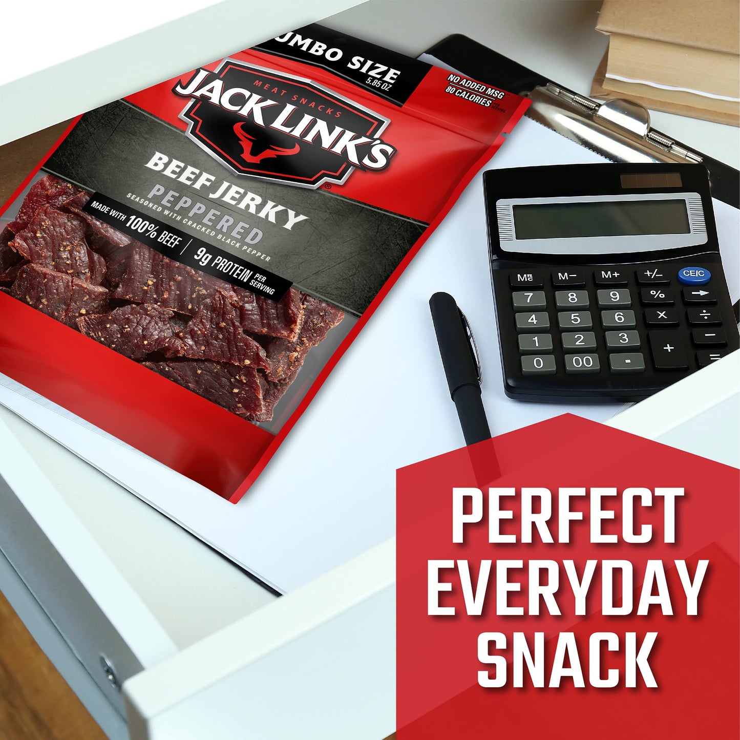Jack Links Beef Jerky, Peppered, 5.85oz, Original, 5.8 Ounce (Pack of 1)