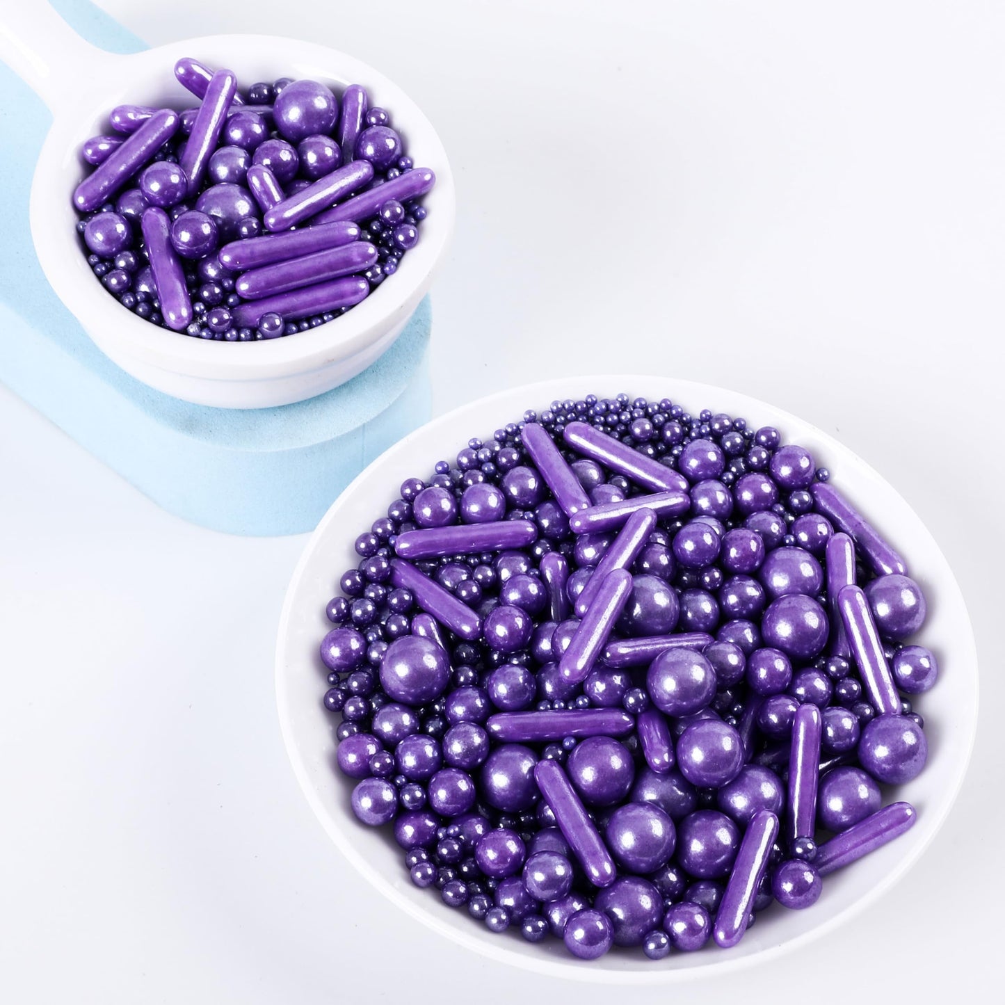 Kasvan Purple Mix Sugar Sprinkles - Edible Candy Pearls With 4-Claw Sprinkle Pen,118G/4.16 Oz, Gift Box Pack, Baking Cake Decora