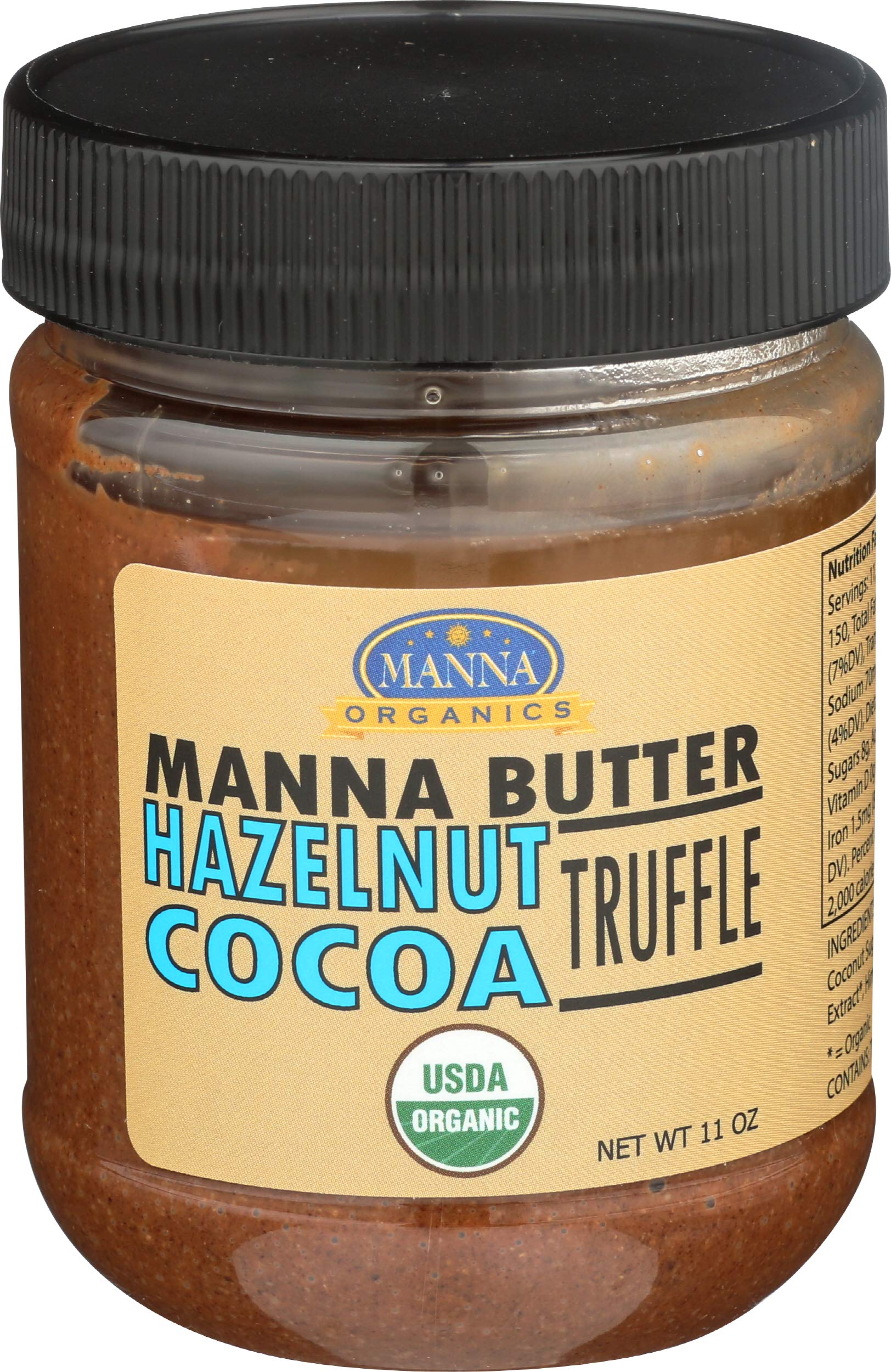 Manna Organics Manna Butter Hazelnut Cocoa Truffle, 11 ounce