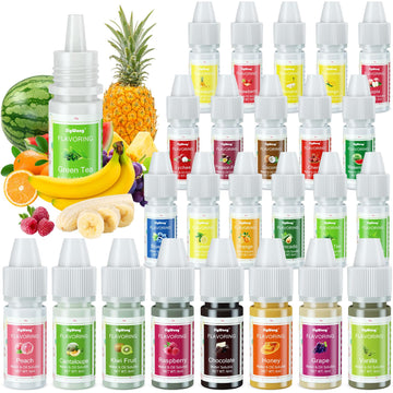 Food Flavoring Oil, 24 Liquid Lip Gloss Flavoring Oil - Concentrated Candy Flavors For Lip Balm, Baking, Cooking, Soap And Slime