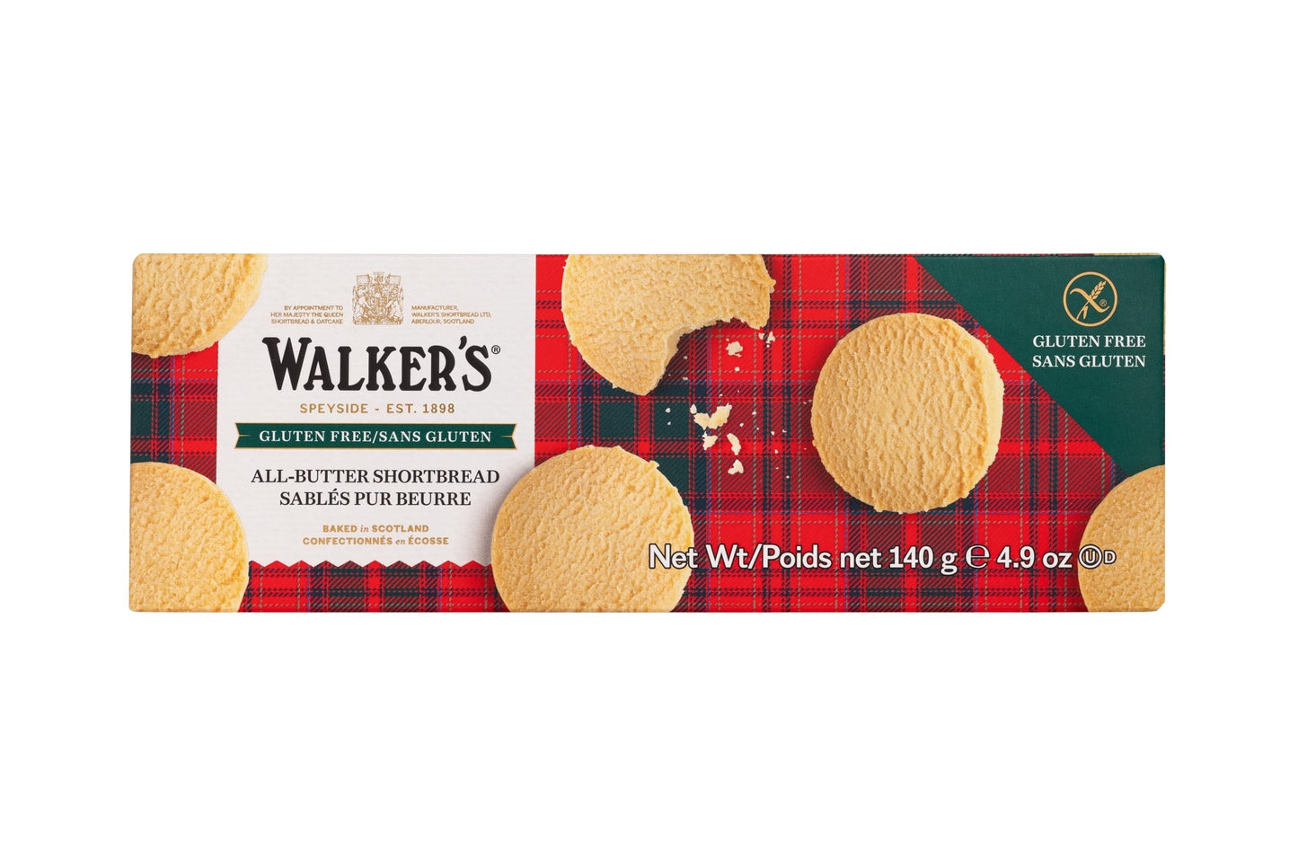 Walkers Shortbread Gluten Free Rounds, Pure Butter Shortbread Cookies, 4.9 Oz (Pack of 1)