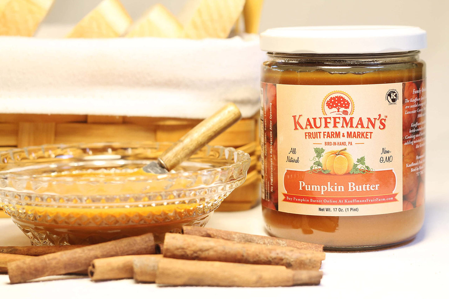 Kauffmans Fruit Farm Pumpkin Butter Spread, 17 Oz. Pack of 6