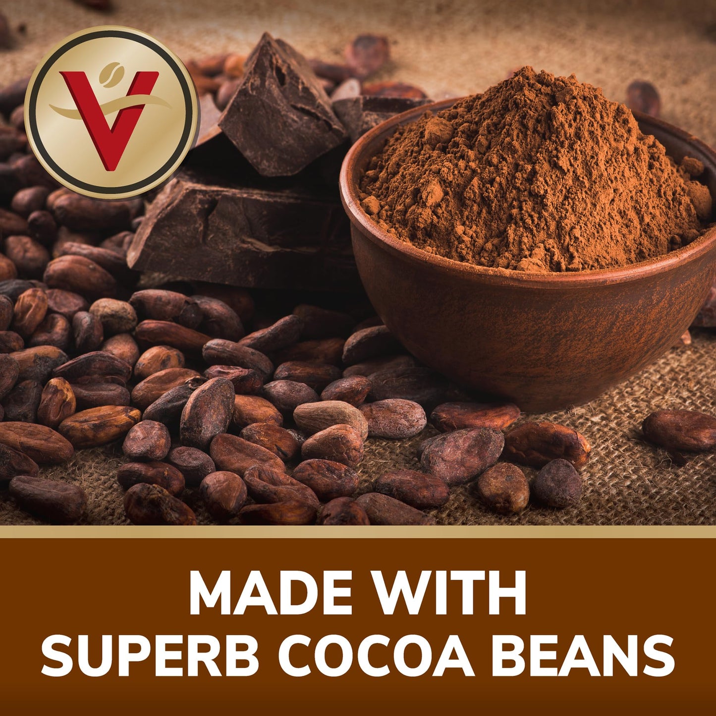 Victor Allens Coffee Hot Cocoa Pods, Milk Chocolate, 12 Count, Compatible with Keurig K-Cup malt-inspired, Light Brown