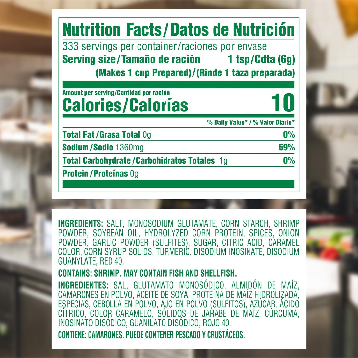 Knorr Professional Caldo de Camaron  Shrimp Bouillon with Shrimp Flavor Granulated Base  Bouillon as a Base  Marinade  Flavor Enhancer  Shelf Stable Convenience  0g Trans Fat  4.4 lbs (Pack of 4)