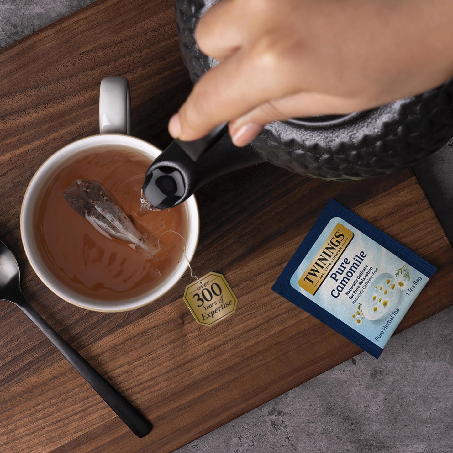 Twinings Pure Camomile Herbal Tea Bags, Naturally Caffeine-Free, 50 Count, Individually Wrapped