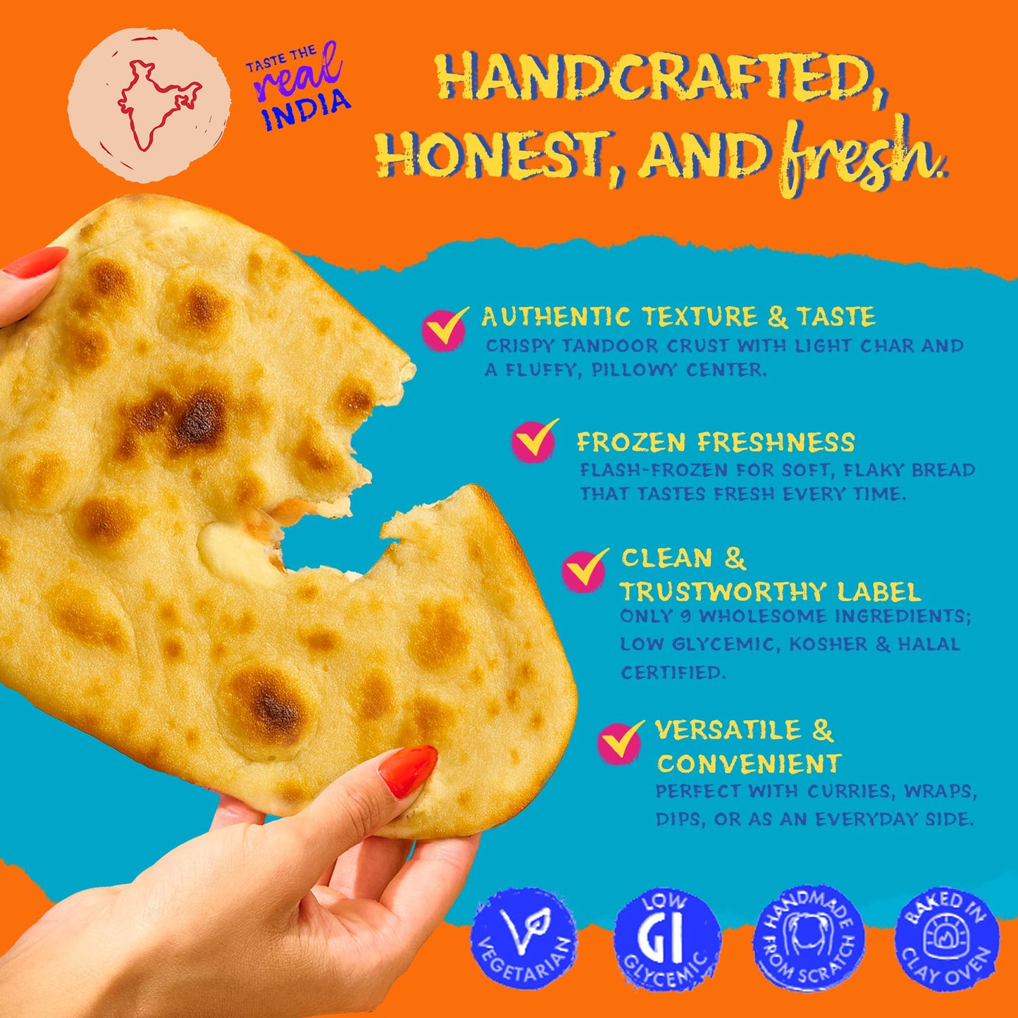 TRULY INDIAN, Indian Food, Tandoori Naan, 12 OZ