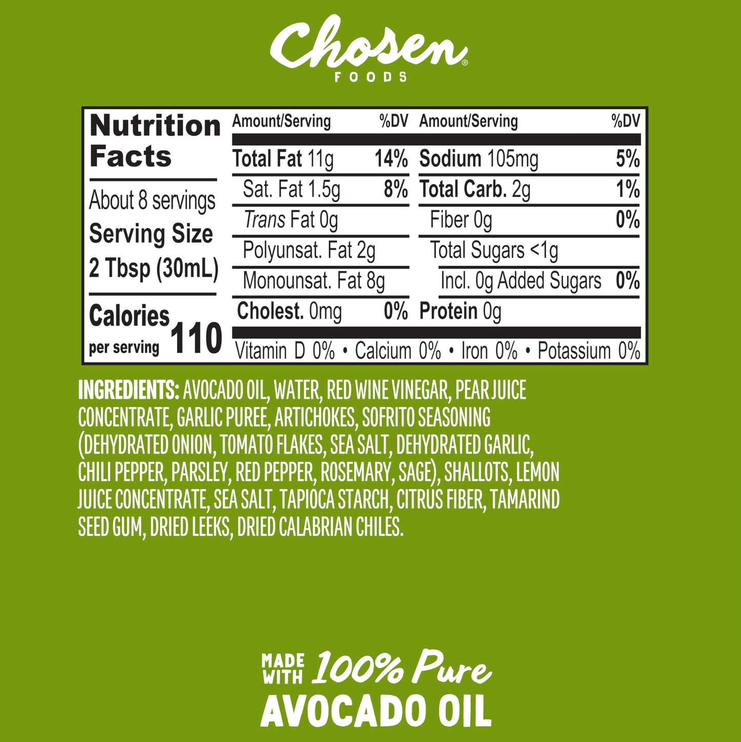 Chosen Foods Greek Artichoke Dressing And Marinade 8 Oz With Recipe E-Book Bundle
