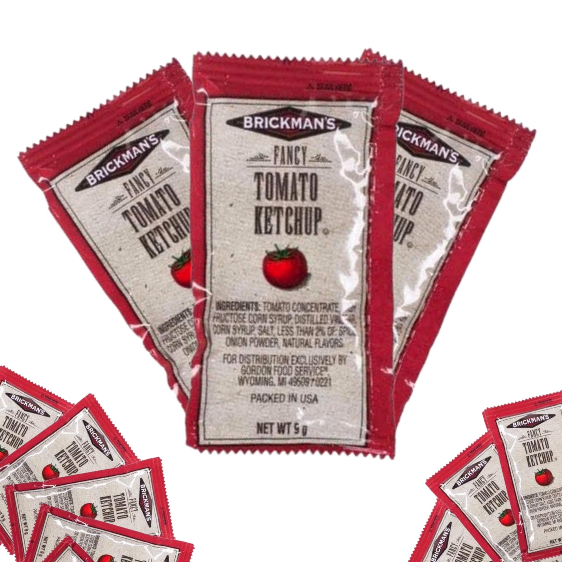 Brickmans Ketchup Packets  9 Grams  Pack of 100
