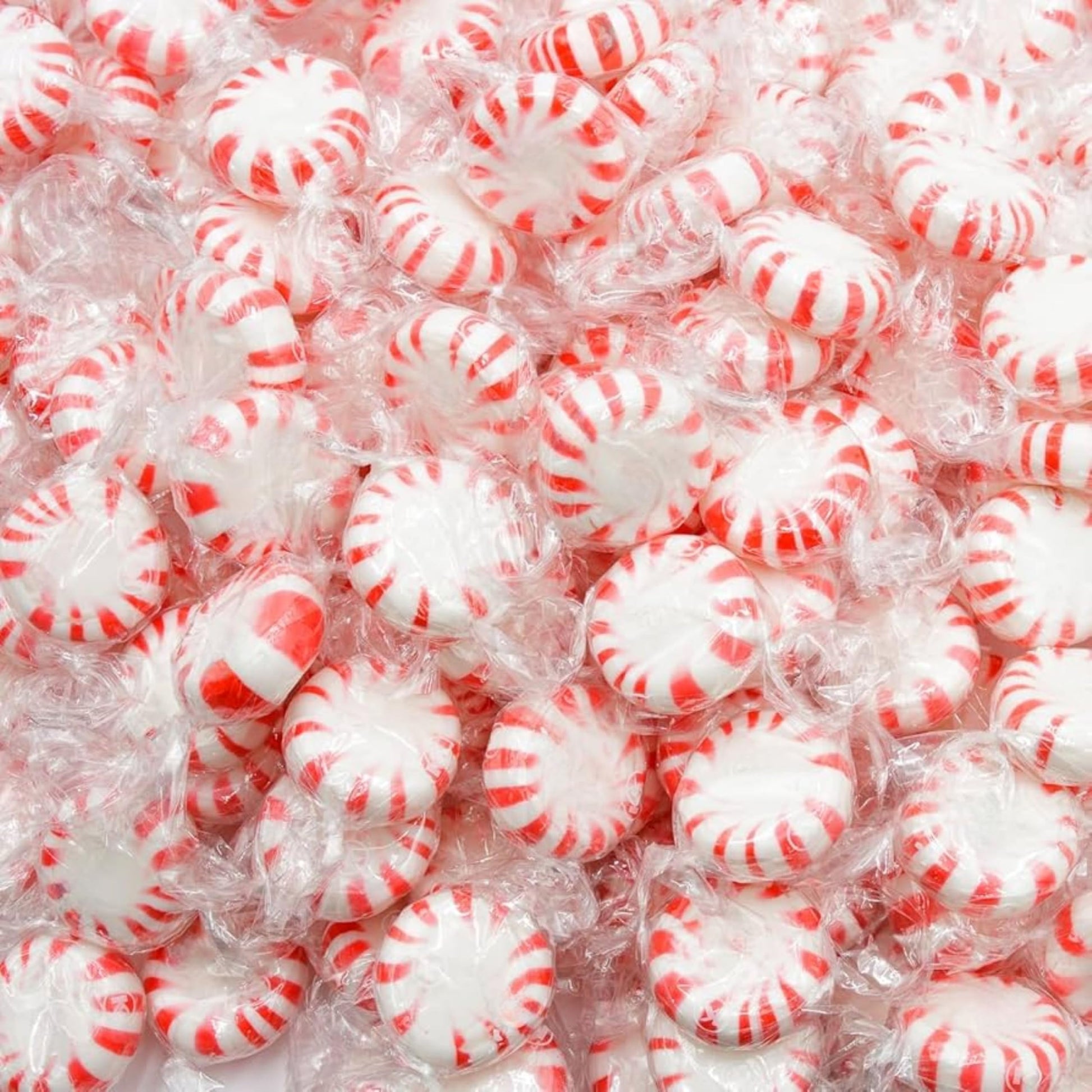 Assortit Halloween Peppermint Starlights Mints Hard Candy Discs, 6 lb Bulk, Individually Wrapped, White & Red, 450+ pcs