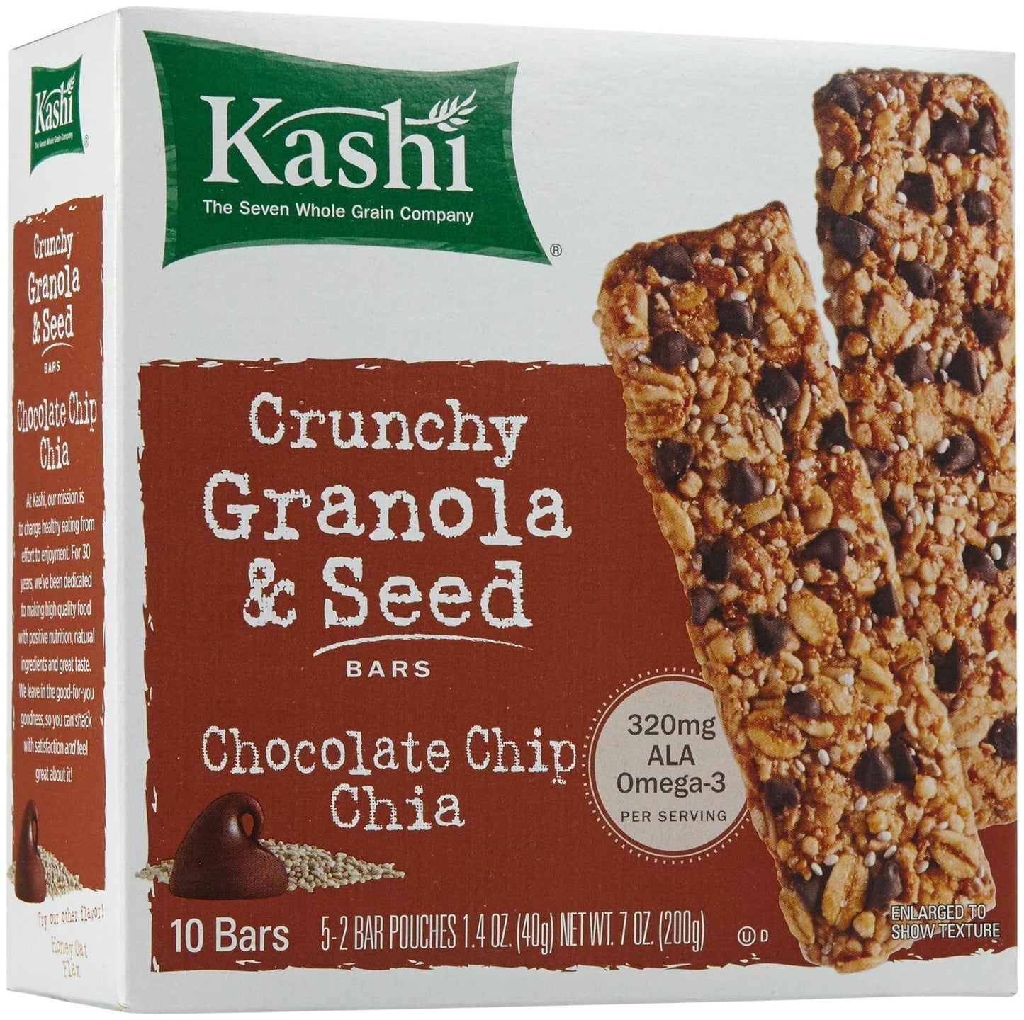 Kashi Co Chocolate Chip Chia Granola Bar, 7 Oz