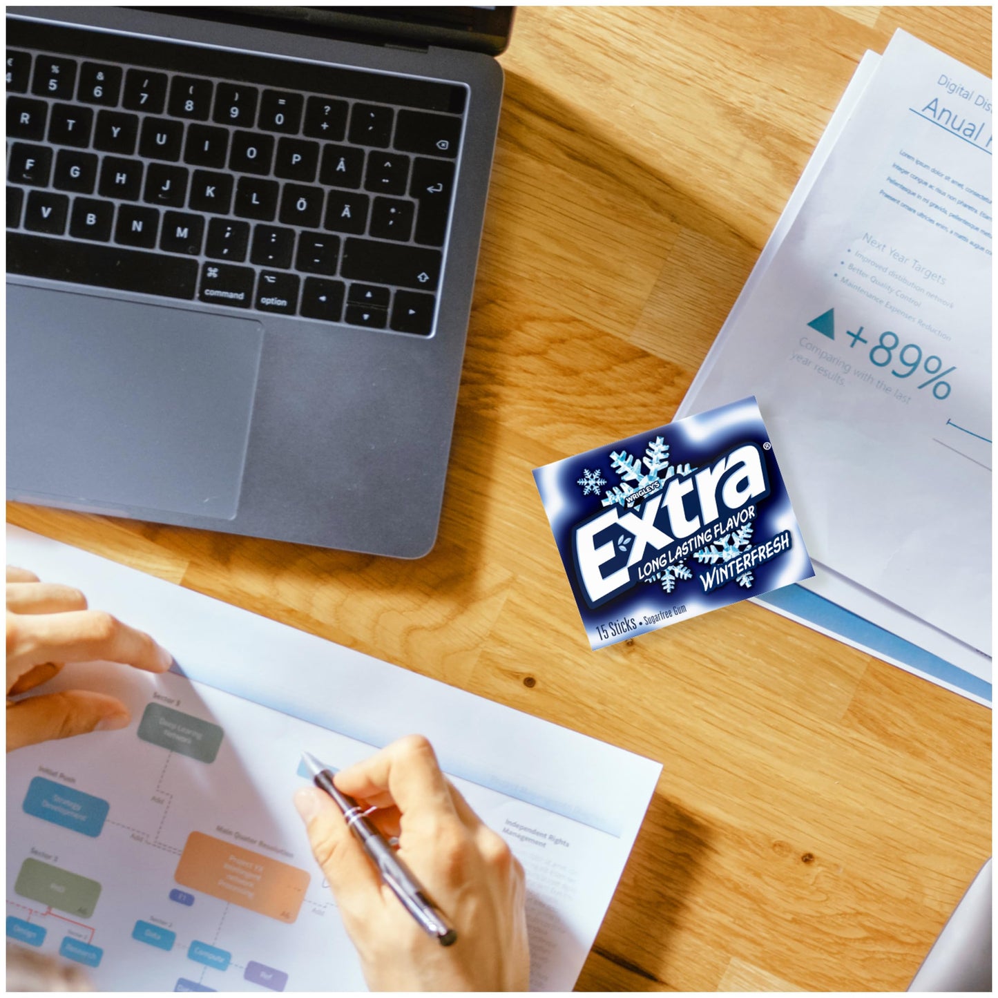 Extra Gum Winterfresh Sugarfree, Bulk, Individually Wrapped, Perfect for Fresh Breath at School, Work, and Travel 15 Count, Pack