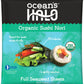 Oceans Halo Organic Sushi Nori Full Seaweed Sheets, Rich in Minerals Like Iodine, Vegan Friendly, USDA Certified Organic, Glute
