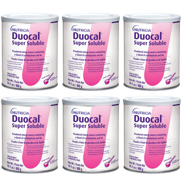 Nutricia Duocal High Calorie Super Soluble Powder - High-Calorie Support nutrition product Powder - Energy nutrition product with Dual Source of Carbohydrate & Fat - Dairy-Free - Unflavored, 14.1 oz (Case of 6)