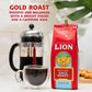Lion Coffee Gold Roast Ground Coffee, Medium-Light Roast, 10 Ounce Bag