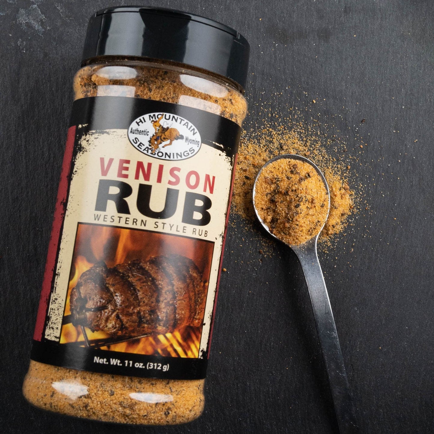 Hi Mountain Seasoning | VENISON RUB | Western Style BBQ Rub | Venison Seasoning | Delicious on Beef, Pork, and Venison including
