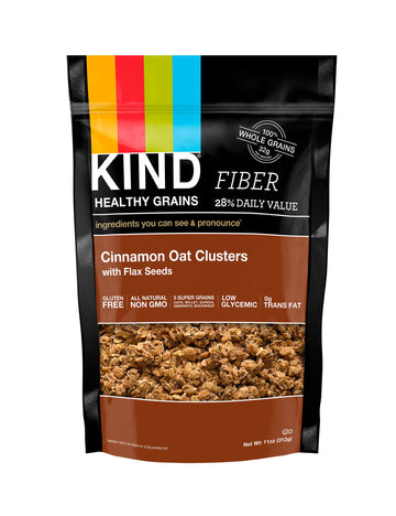 KIND Healthy Grains Clusters, Cinnamon Oat with Flax Seeds, 11 oz, Pack of 1