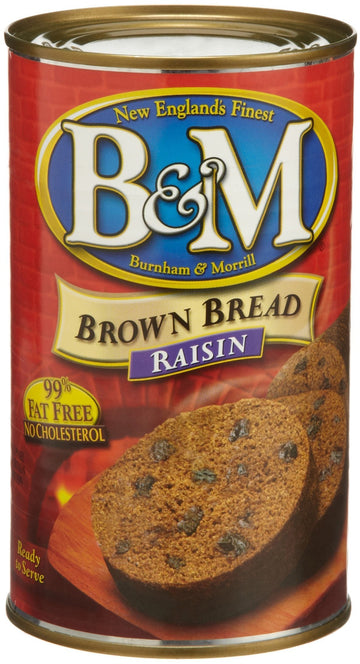 B&M Brown Bread with Raisins 16-Ounce cans (Pack of 6)
