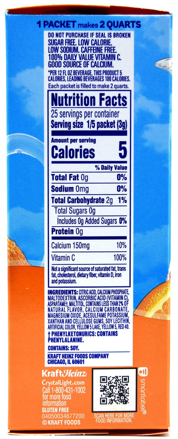 Crystal Light Pitcher Packets, Classic Orange, 2.5 OZ