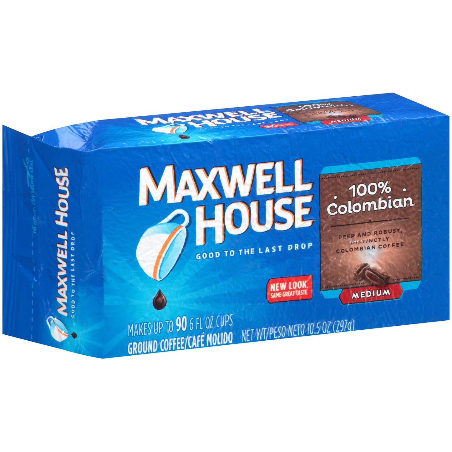 MAXWELL HOUSE Colombian Blend Ground Coffee, Medium Roast, 10.5 Ounce Vacuum Bag, Pack of 3