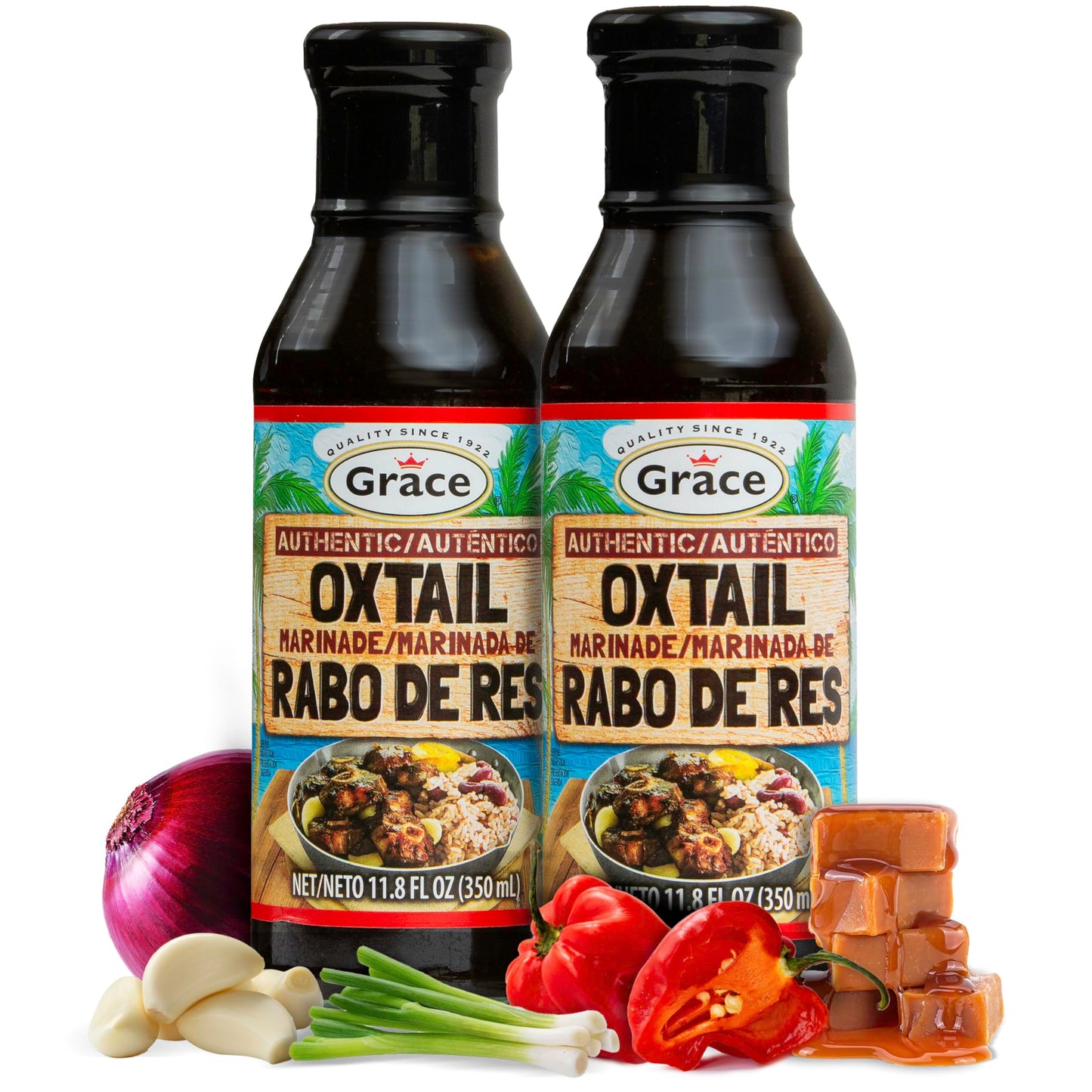 Grace Oxtail Marinade 11.8oz - 2 Pack - Jamaican Oxtail Seasoning & Marinade for Meats - Prepare Beef Oxtails Meat with our Cari