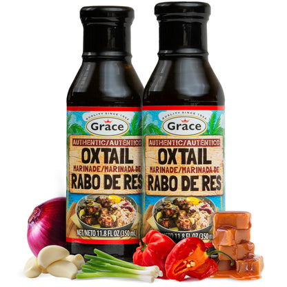 Grace Oxtail Marinade 11.8oz - 2 Pack - Jamaican Oxtail Seasoning & Marinade for Meats - Prepare Beef Oxtails Meat with our Cari