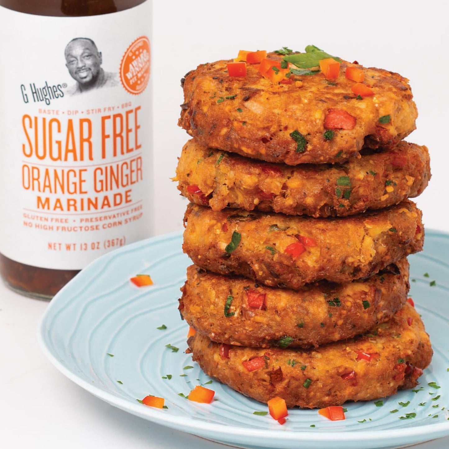 G Hughes Sugar Free, Orange Ginger Marinade - Sugar Free Sauces And Marinades, Gluten Free Orange Sauce, Asian Ginger Sauce, Ginger Dressing, No High Fructose - 13 Oz. (1-Pack)