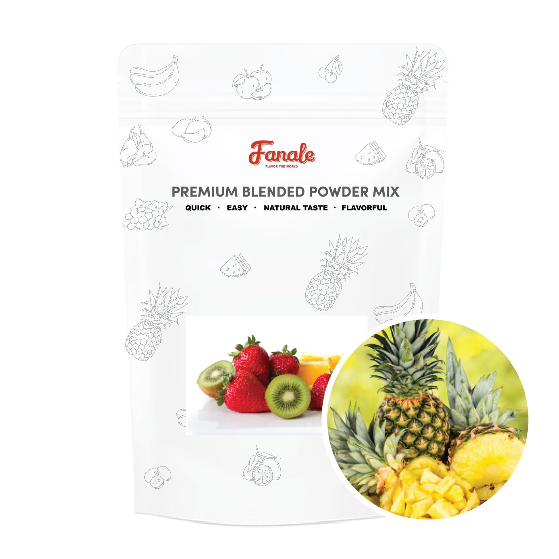 Fanale Premium Pineapple Bubble Tea Flavoring Powder | Perfect for Baking, Smoothies, Desserts and Drinks | Instant Flavoring Po
