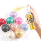 Pandalab Edible Glitter Spray - Food Grade Luster Dust for Drinks & Desserts, 0.35oz, Gold & White