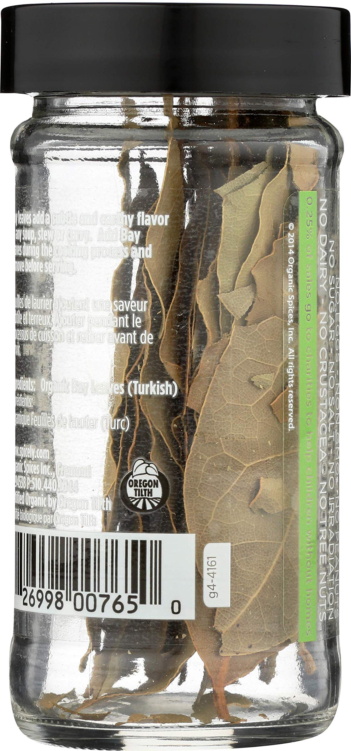 Spicely Organics USDA Certified Organic Turkish Bayleaves, No Artificial Colors or Preservatives, Zero Sugar, Vegan Friendly, Ko