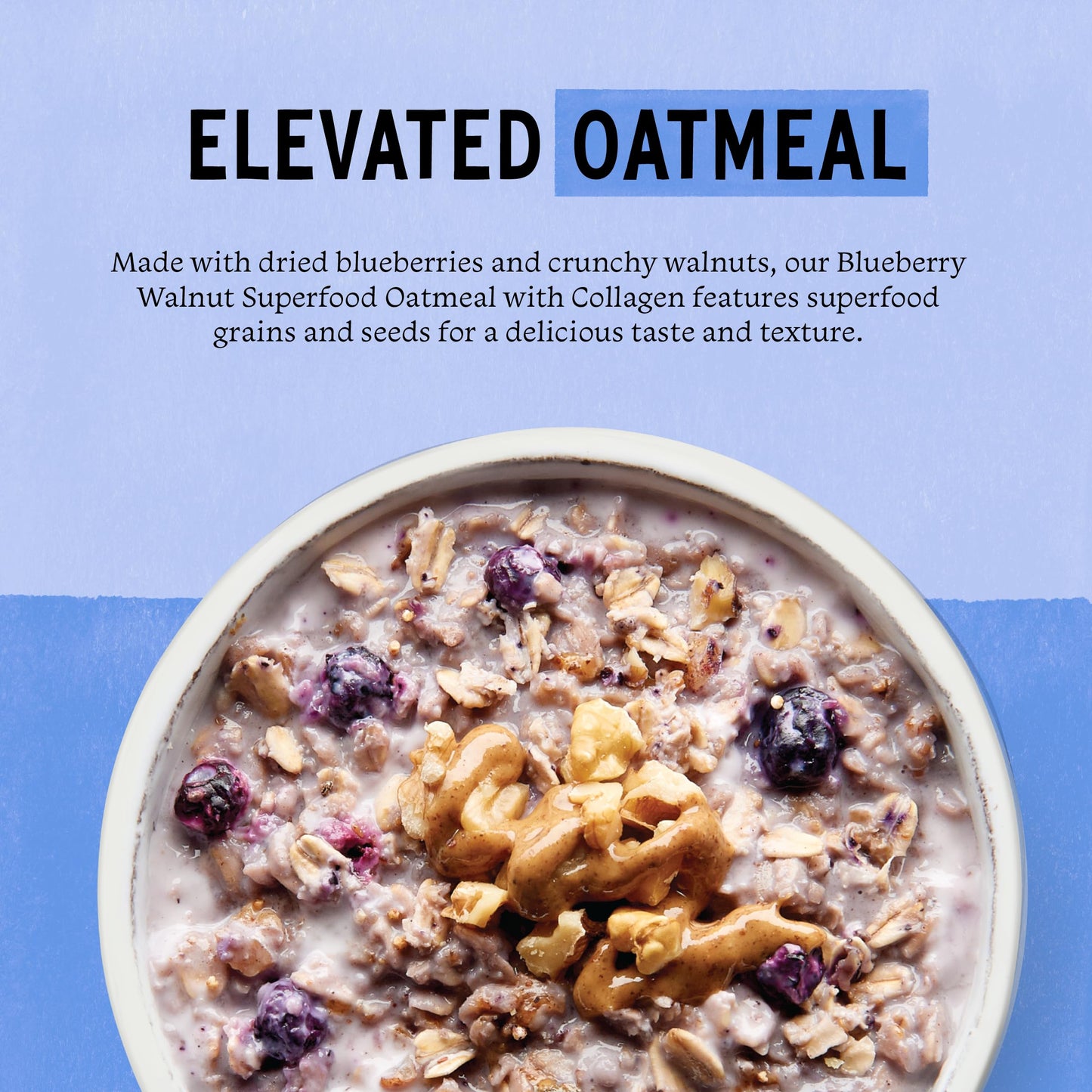 Purely Elizabeth Blueberry Walnut Superfood Oatmeal Pouch, Gluten-Free, 8oz