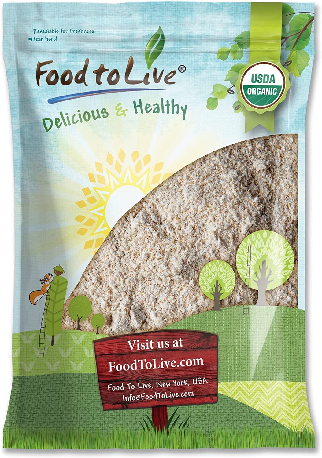 Food to Live Organic Whole Grain Buckwheat Flour, 10 Pounds - Non-GMO, Kosher, Unbleached, Unbromated, Unenriched, Stone Ground,