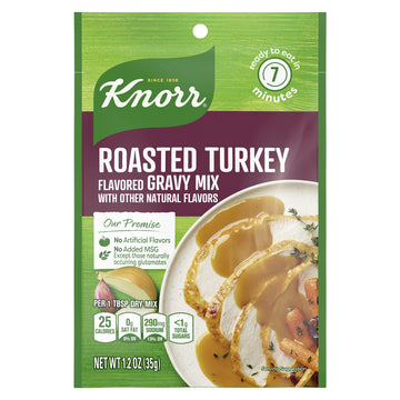 Knorr Turkey Gravy Mix For Delicious Easy Meals and Side Dishes Roasted Turkey Sauce and Gravy With No Artificial Flavors, No Ad