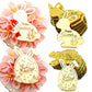 AiQi Bakes 24 Pieces Happy Easter Bunny Cupcake Toppers, Rabbit Ears Egg Gold Mirror Acrylic Cake Toppers for Easter Spring Them