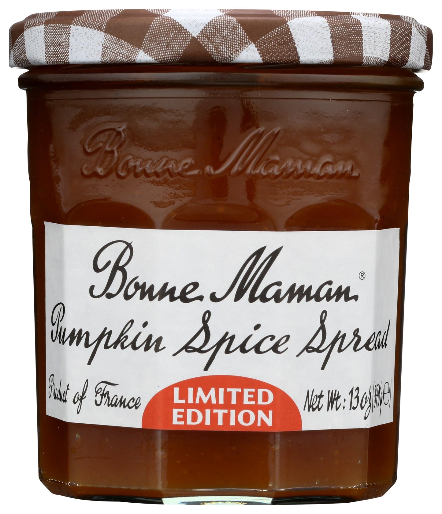 Bonne Maman Pumpkin Spice Preserves, 13 oz Glass Jars (Pack of 2) - Non-GMO, Made with Simple Ingredients
