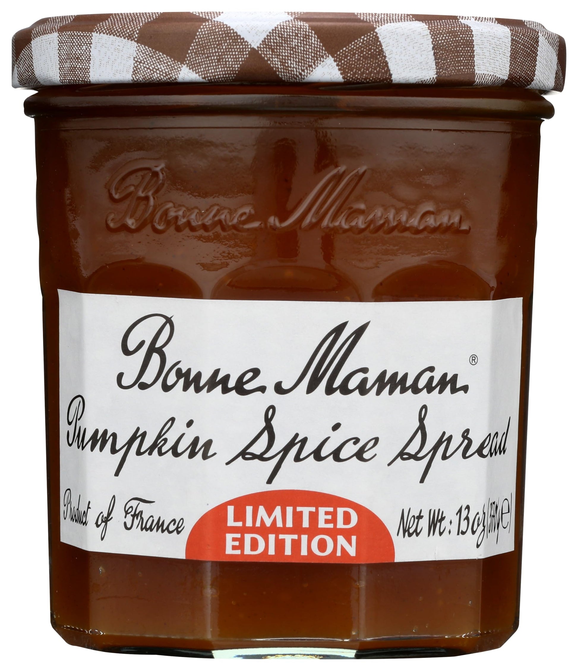 Bonne Maman Pumpkin Spice Preserves, 13 oz Glass Jars (Pack of 2) - Non-GMO, Made with Simple Ingredients