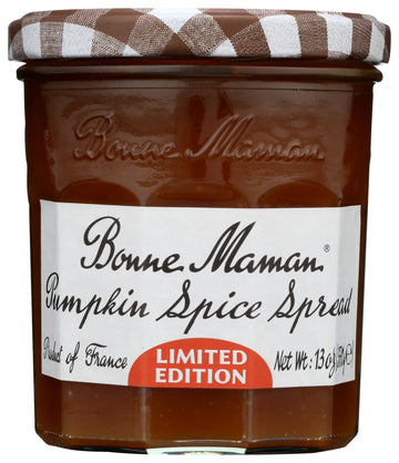 Bonne Maman Pumpkin Spice Preserves, 13 oz Glass Jars (Pack of 2) - Non-GMO, Made with Simple Ingredients