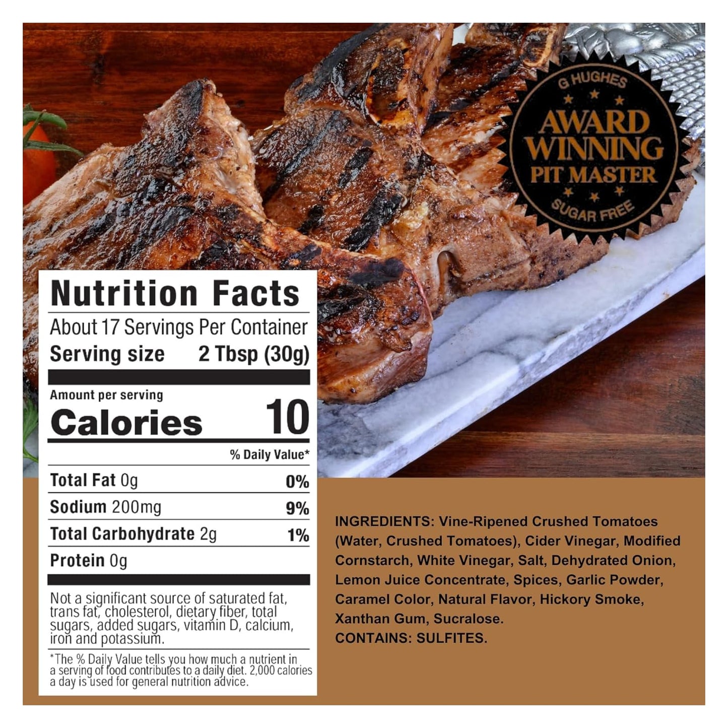 G Hughes Sauce Barbecue Sugar Free Honey, 18 oz
