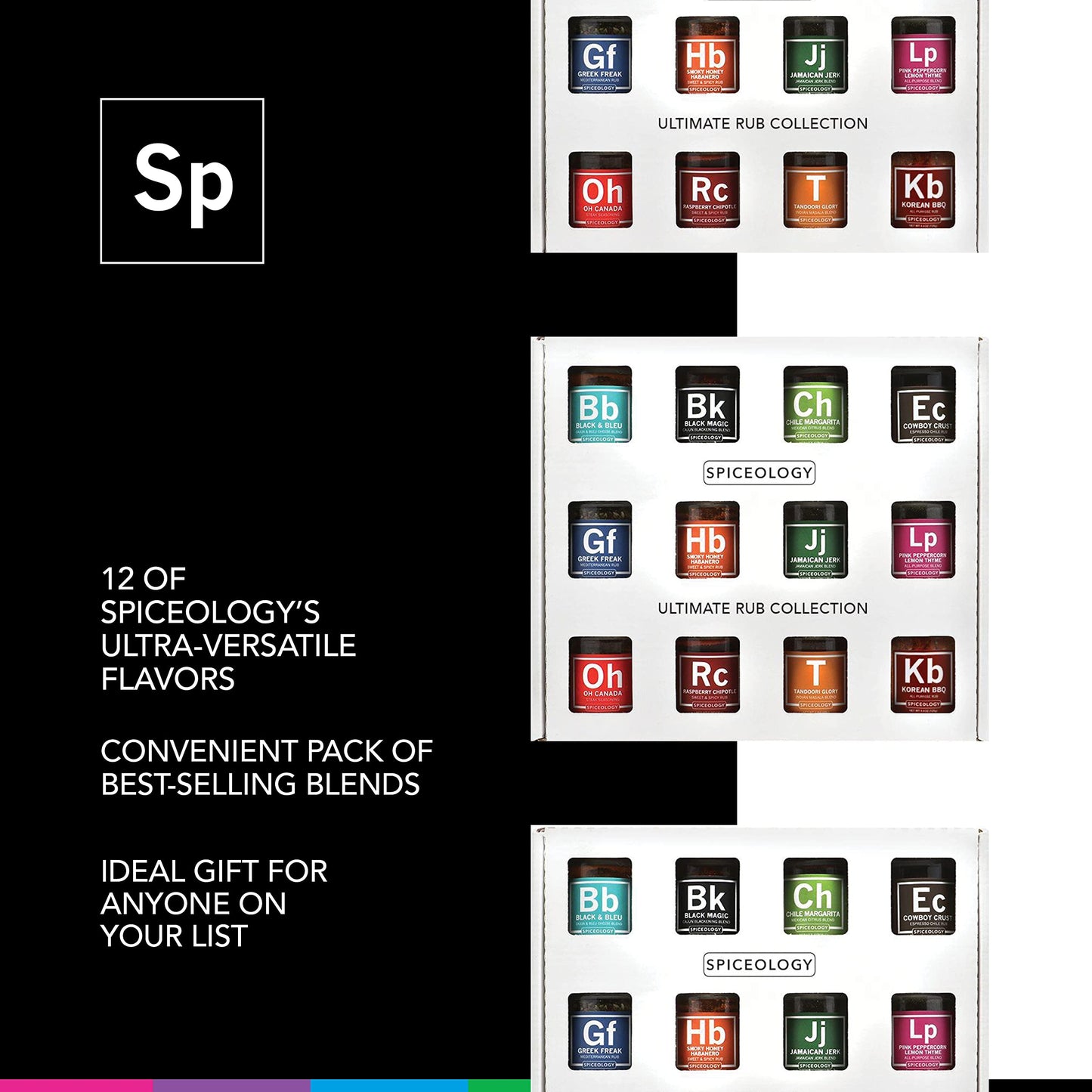 Spiceology Ultimate Rub Collection - 12 Gourmet Spices Set for Grilling & BBQ