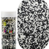 SE Si&Moos Black and White Sprinkles White and Black Nonpareils Edible Pearls for Cake Decorating Small Pearl Sprinkles Hallowee