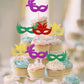 Rssta i Masquerade Masks Cupcake Toppers 36 Pack Glitter Multicolor Paper Model XM247