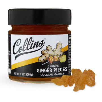Collins Candied Ginger in Syrup for Cocktails  Gluten Free Skinny Cocktail Garnish for spirit-inspired flavor  Rum  Martini  Mojito  Gin  Moscow Mule  Tea  Desserts  Baking  Home Bar  10.6 oz  Set of 1