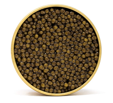 Kaluga Hybrid Caviar Premium Grade A Sturgeon Roe 2oz tin Mother of Pearl Spoon included